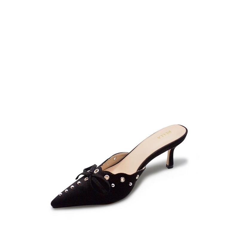 Yasmin Pointed Toe Studded Mule Heel