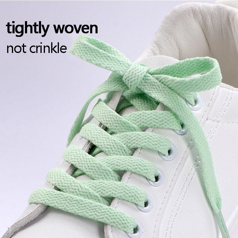 Unisex 2 Pairs Flat Wider Shoelaces, Shoes Accessories for Board Shoes, Sports Shoe Accessories