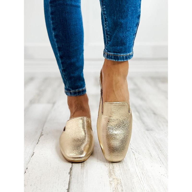 Corkys Spotlight Slip On Mule Shoes in Gold