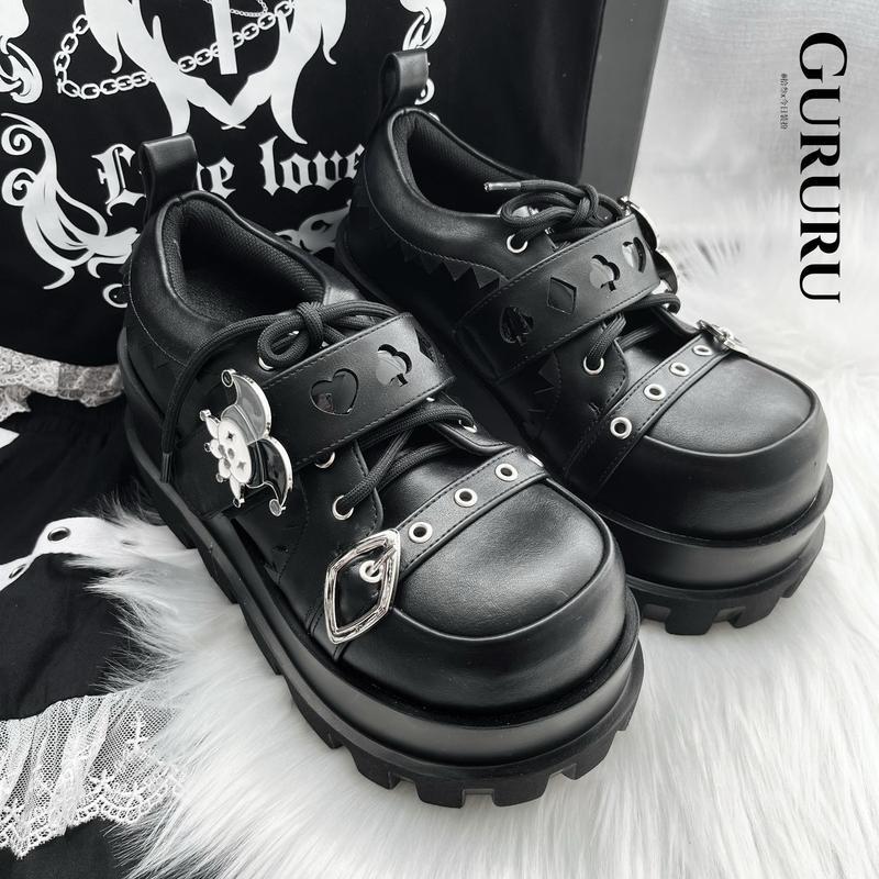 Popular Weird Poker Clown Poker Theme Punk Spice Girl Platform Shoes   footwear flats comfort Women