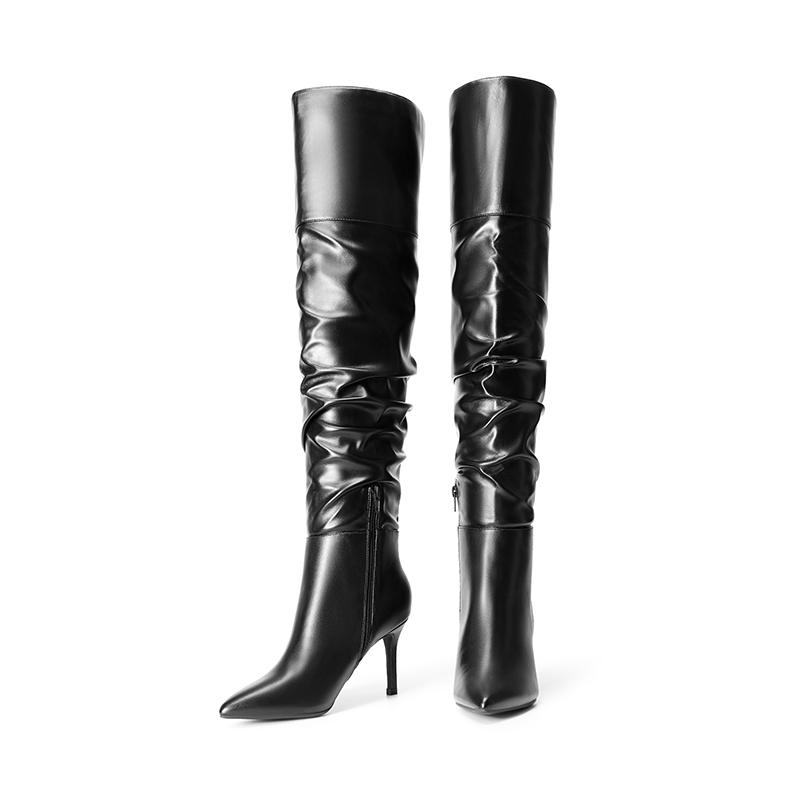 Dream Pairs Women's Pointed Toe Stiletto Over-The-Knee Boots