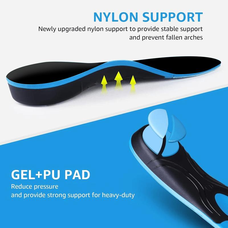 IYDoaMea 1 Pair 220+ lbs High Arch Support Insoles For Women Men, Insoles For Standing All Day, Orthotic Shoe Inserts - Boot Work Shoe Insole Footwear Comfort Breathable Sweat-Absorbent Parent