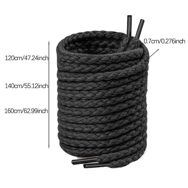 Braided Rope Laces, 1 Pair Anti Pilling Shoelaces, Round Retro Thickened Shoelaces, Sports Shoe Accessories for Men & Women