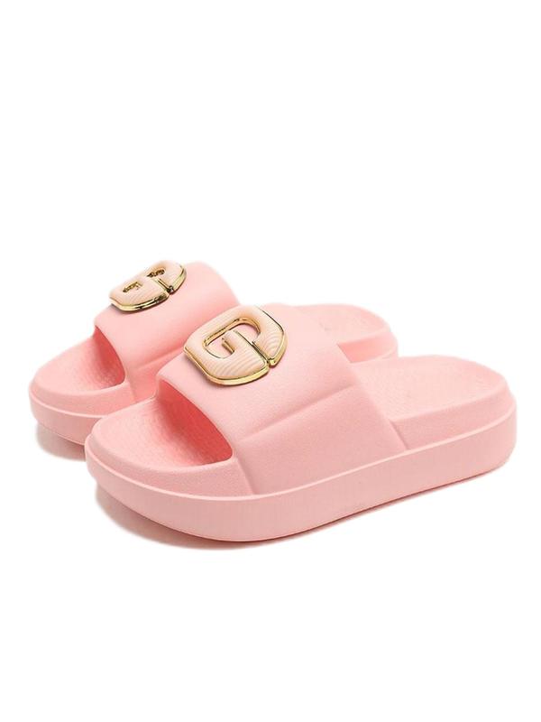 Women's Fashionable Letter Decorated Fashion Slippers, Casual Comfortable Home Slippers, Durable Non-slip Outdoor Walking Shoes