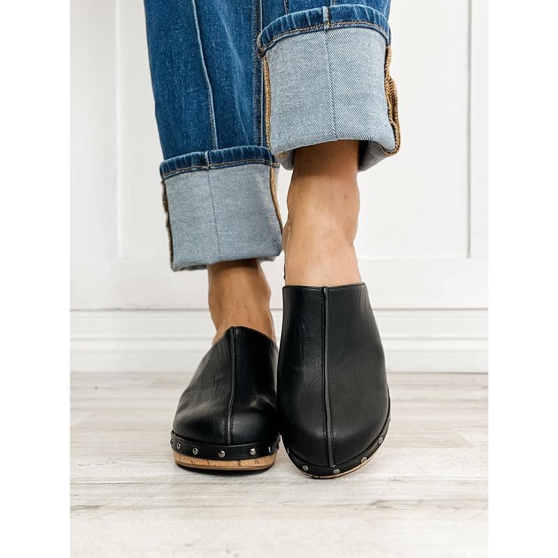 Corkys Marley Cork Wedge Clogs in Black