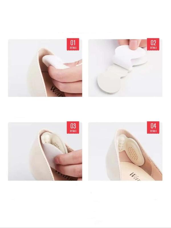 1 Pair Shoe Inserts, Thick Heel Pads, Anti-scratch High Heel Foot Cushion, Anti-slip and Anti-wear Shoe Insert Cushion to Reduce Size Difference and Prevent Feet Rubbing for High Heels, Loafers