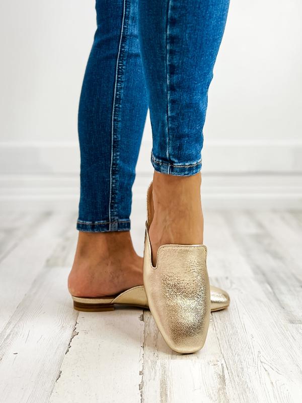 Corkys Spotlight Slip On Mule Shoes in Gold