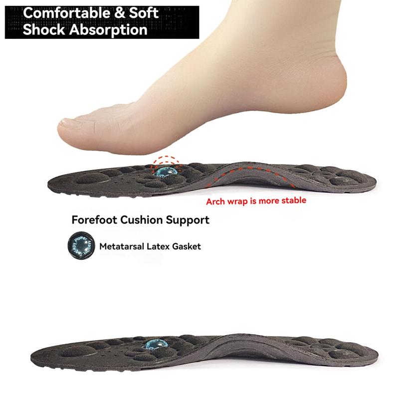 Akusoli Acupressure Insoles, Akusoli Magnetic Acupressure Insoles, Soft Breathable Orthotic Arch Support Insoles for Women and Men Relieve Tired, Achy Feet