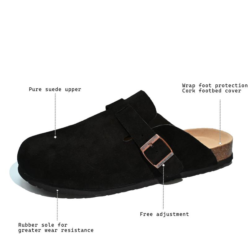 Women' Mens Round Toe Cork Footbed Clogs suede shoes slippers for Summer Autumn Winter shoes Fashion