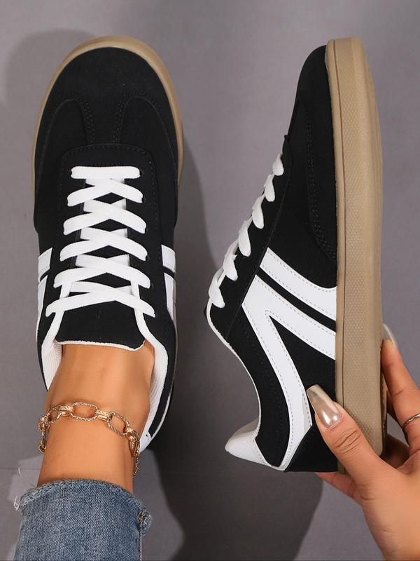 Unisex Fashionable Minimalist Lace Up Low Top Sneakers, Casual Comfortable Breathable Sports Shoes, Trendy All-match Sneakers for Daily Wear