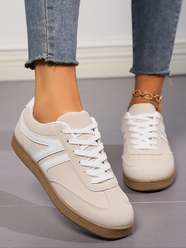 Unisex Fashionable Minimalist Lace Up Low Top Sneakers, Casual Comfortable Breathable Sports Shoes, Trendy All-match Sneakers for Daily Wear