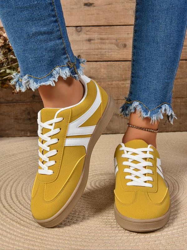 Unisex Fashionable Minimalist Lace Up Low Top Sneakers, Casual Comfortable Breathable Sports Shoes, Trendy All-match Sneakers for Daily Wear