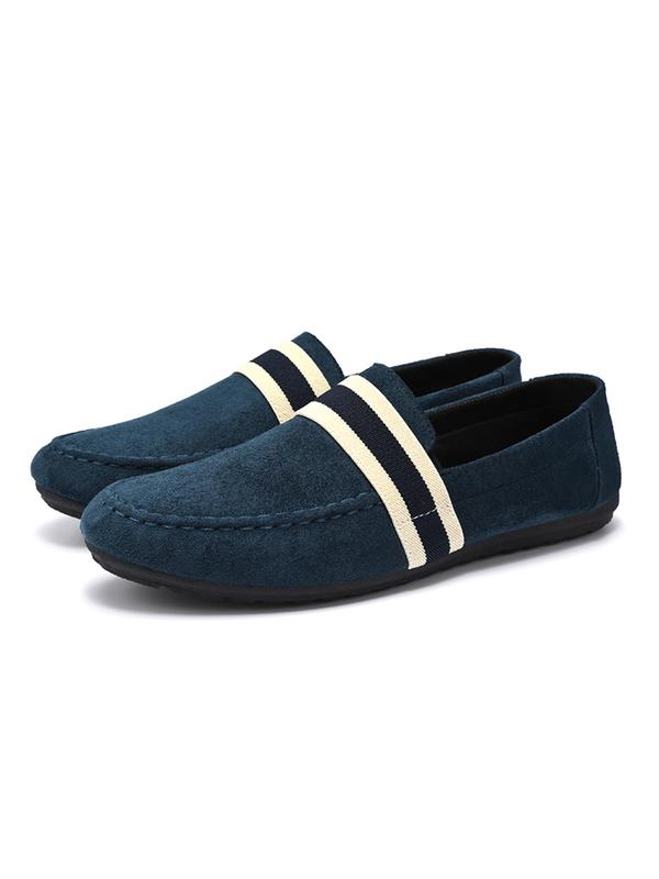 Men's Simple Plain Round Toe Slip-on Shoes, 2024 Fashionable Summer New Casual Comfortable Flat Shoes for Daily Wear, Breathable Non-slip Loafers