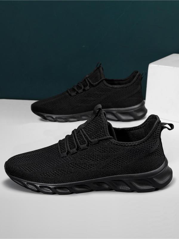 Men's Cut Out Sole Lace Up Low Top Sneakers, Casual Sporty Breathable Comfortable Running Shoes, Male All-match Round Toe Sports Shoes for Daily Wear