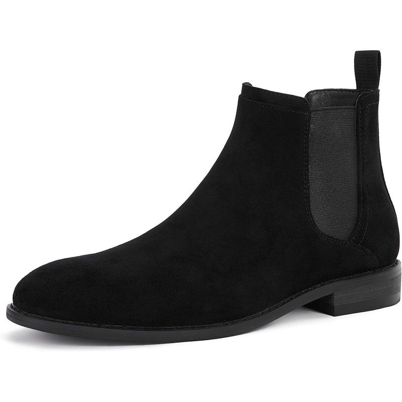 Coutgo Men's Chelsea Boots Comfortable Suede Dress Boots Chukka Ankle Boots