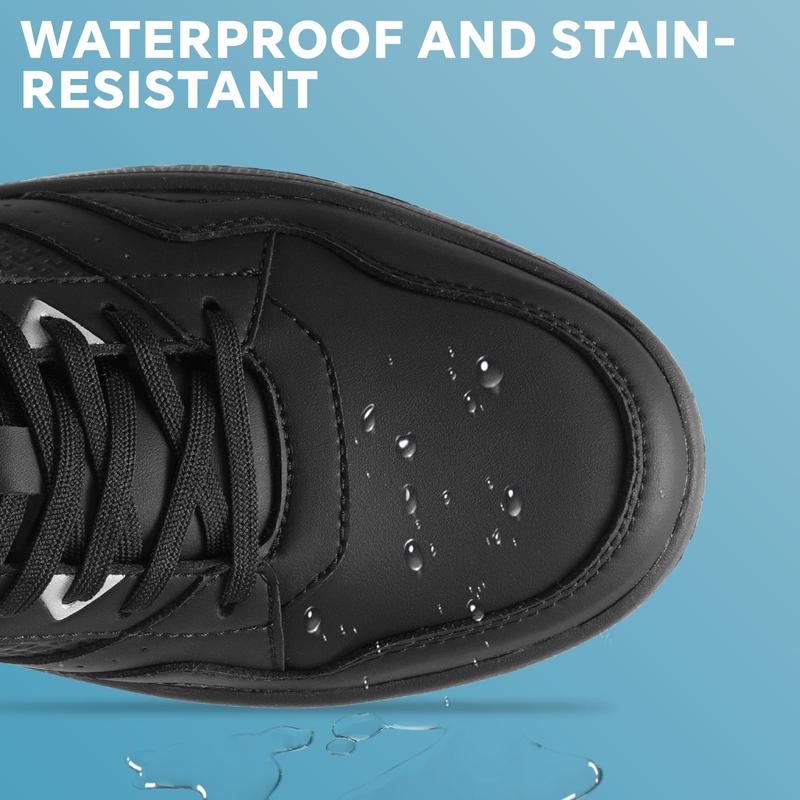 SPIEZ Waterproof Oilproof Non Slip Shoes for Men Women, Service shoes for Kitchen Chef Restaurant Black US4.5-13.5 Sneaker Training