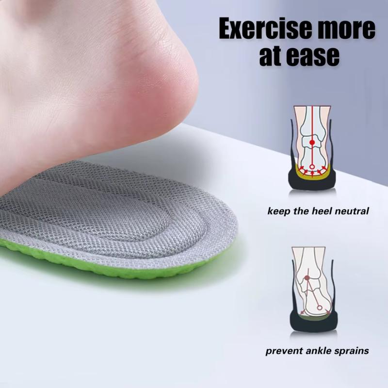 5D Memory Foam Shoe Insoles for Men & Women Footwear Comfort | Antibacterial, Deodorizing, Sweat-Absorbing | Perfect for Running & Sports!