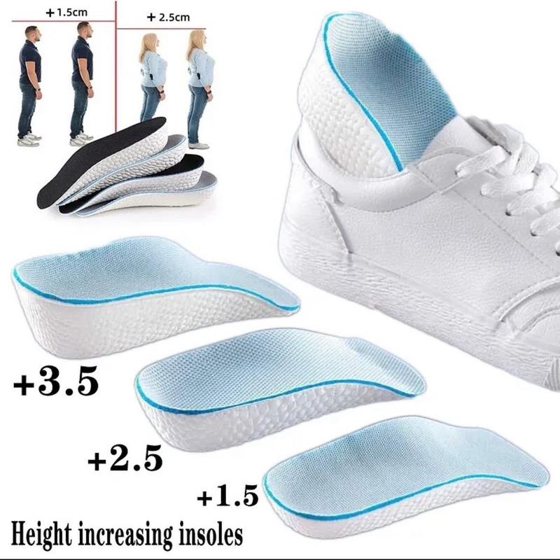 Increase Height Invisible Insoles Shoe Inserts Heel Lift Taller Pad Men Women