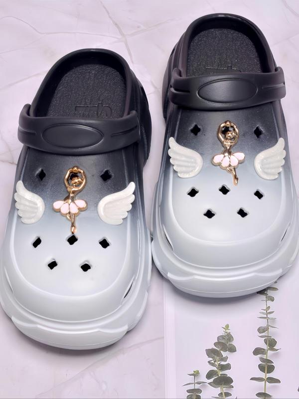 Cute Wing Design Shoe Charm, Fashionable Shoes Decorations for Women's Clogs, Shoes DIY Accessories for Beach Shoes, Holiday Gift