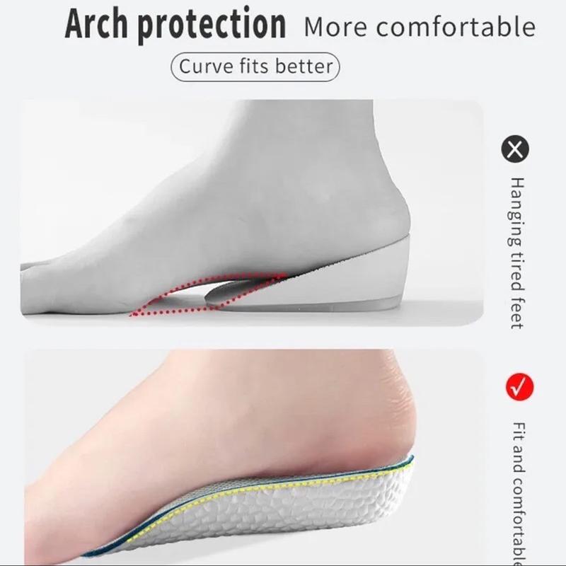 Increase Height Invisible Insoles Shoe Inserts Heel Lift Taller Pad Men Women