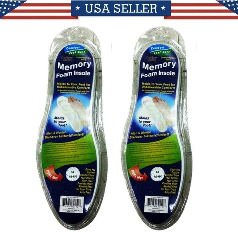 [2 Pairs] Adjustable Comfort Insoles, Soft Foot Protection Cloud Feeling Insole, U-Shape Memory Foam Insoles, 4D Sports Memory Foam Insoles