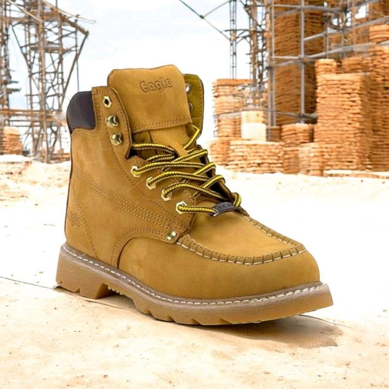 Work & Safety Footwear Mens Genuine Leather Water Resistant Construction Boots botas de trabajo de construcción para hombre