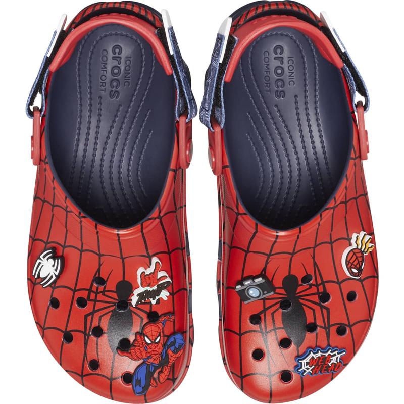 Crocs Unisex Adult Marvel Spiderman All Terrain Clogs with Adjustable Heel Strap and Jibbitz Shoe Charms