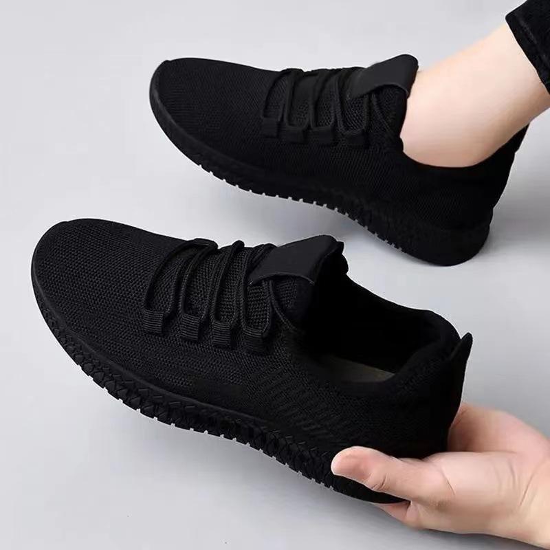 Pure Black Kitchen Shoes for Work Non-Slip Soft Bottom Old Beijing Cloth Shoes 2024 Spring New Women's Casual Pumps