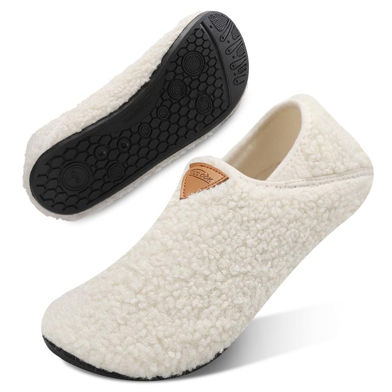 House Slippers With Non-SlipsoleSlipon For Women And Men, AduitsRubber Sole Slippers, Fuzzy Loafer,Footwear Shoe Slide Comfort SlippersWith Non-Slipsole Slipon For indoorPortableslippers For Home TravelHotel Walking Shoes