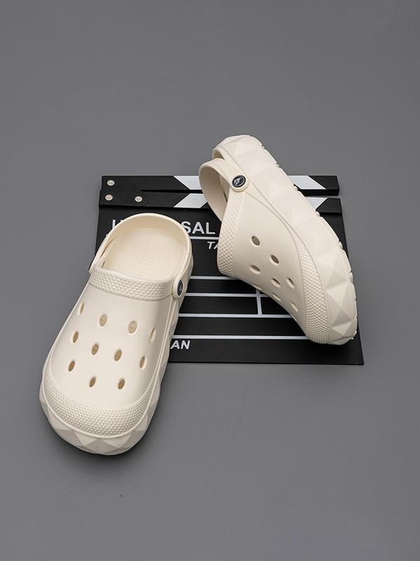 Men's Casual Hollow Out Design Clogs, Breathable Comfortable Non-slip Clogs, Trendy Shoes for Indoor & Outdoor Wear