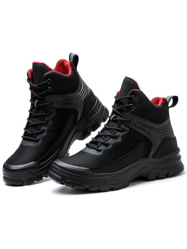 Men's High Top Safety Boots, Casual Comfortable Breathable Anti-smash & Anti-puncture Shoes, Fashionable Work Shoes for Men