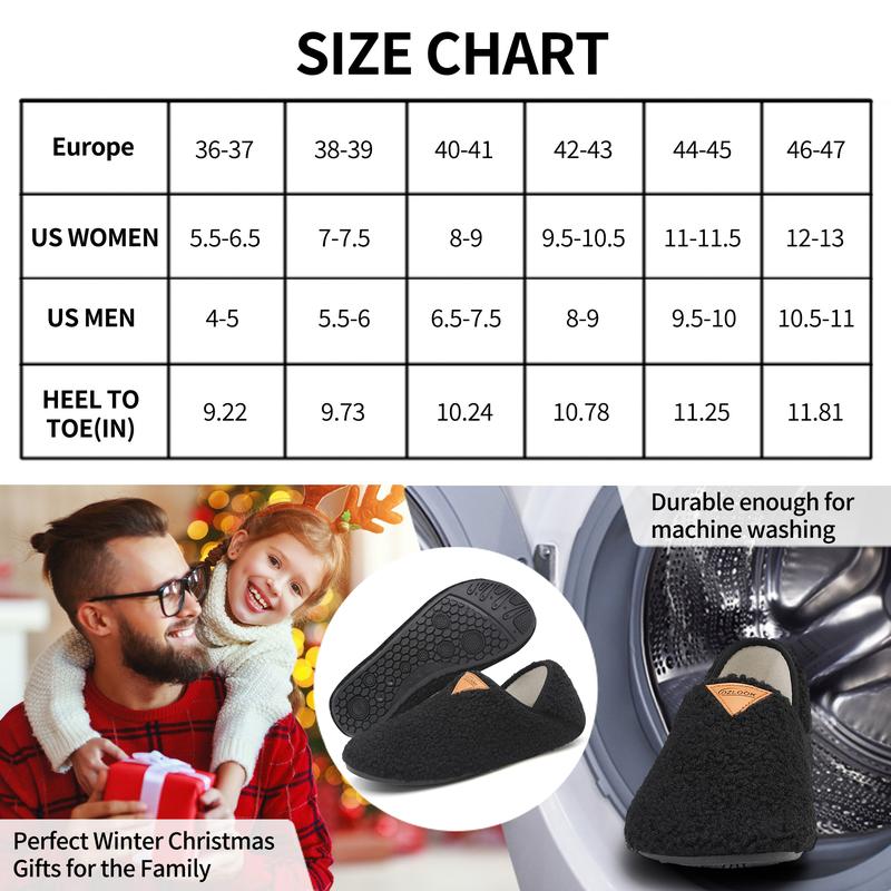 House Slippers With Non-SlipsoleSlipon For Women And Men, AduitsRubber Sole Slippers, Fuzzy Loafer,Footwear Shoe Slide Comfort SlippersWith Non-Slipsole Slipon For indoorPortableslippers For Home TravelHotel Walking Shoes