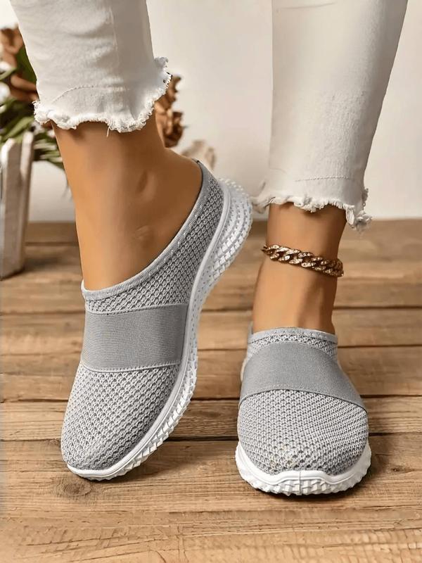 Women's Fashionable Solid Color Mules, Casual Soft Platform Slip on Walking Shoes, Breathable Comfortable Shoes for Daily Wear for Women & Girls