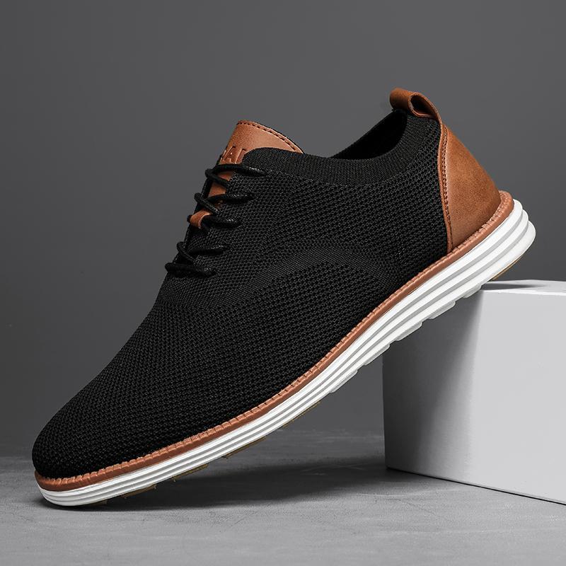 Men's Mesh Dress Sneakers Oxfords Business Casual Walking Shoes Tennis Comfortable