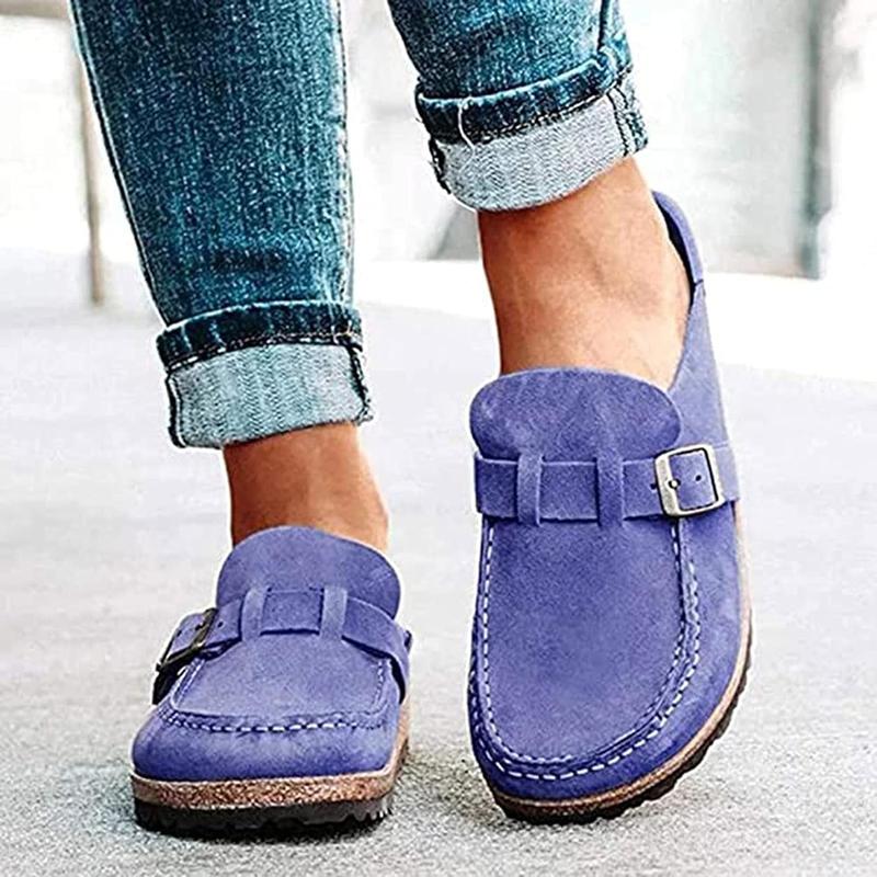 2024 Women Suede Clogs Mules Garden Loafer Shoes Memory Foam Slipper Casual  Sneakers Comfortable Slip on Sandals Anti-Slip Backless Home Office Walking Shoes