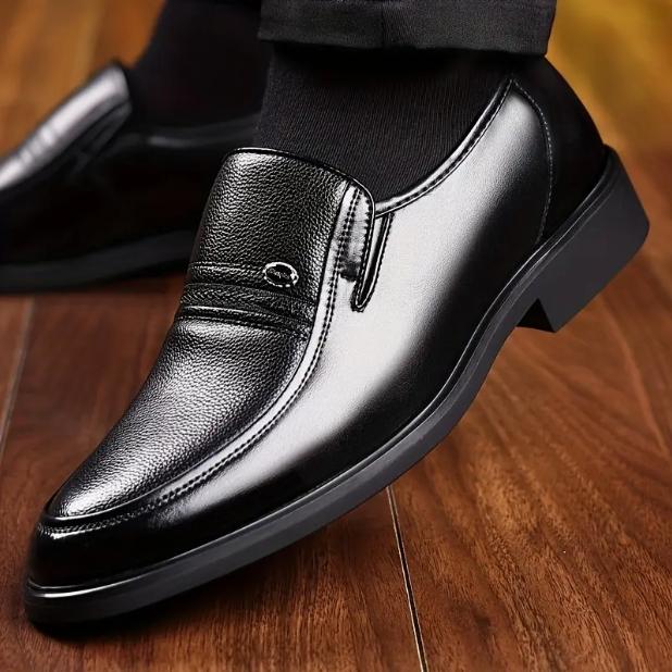 Men's Slip-On Formal Shoes, Wear-resistant Non-Slip Smart Casual Shoes For Business