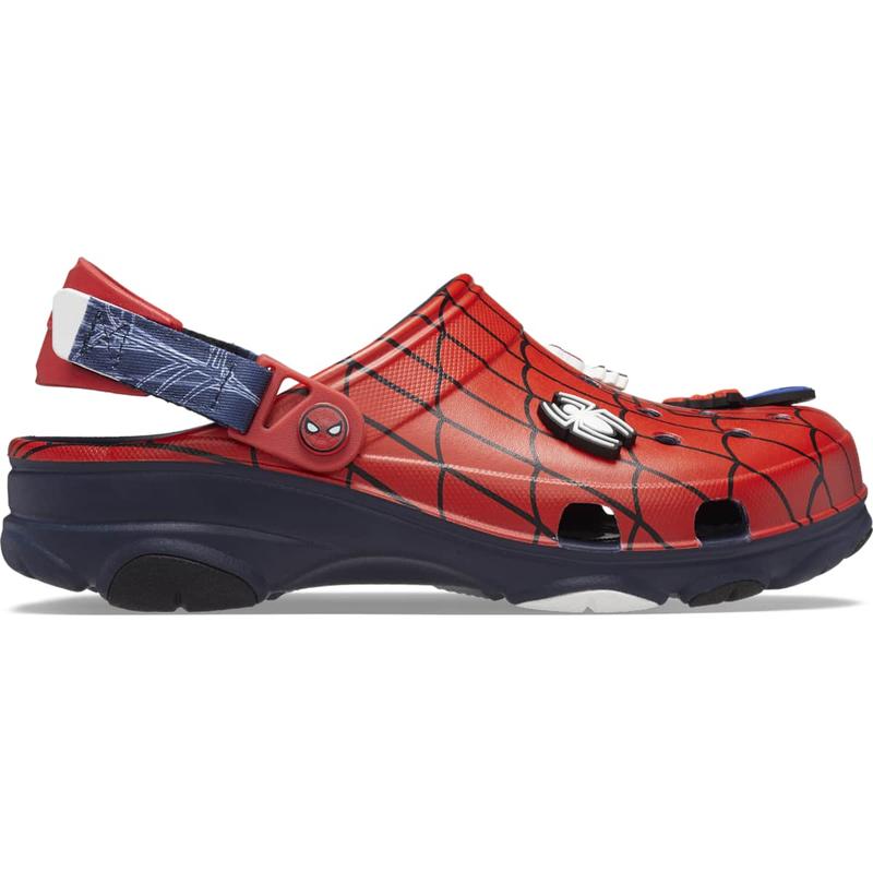 Crocs Unisex Adult Marvel Spiderman All Terrain Clogs with Adjustable Heel Strap and Jibbitz Shoe Charms