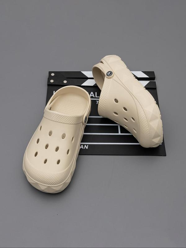 Men's Casual Hollow Out Design Clogs, Breathable Comfortable Non-slip Clogs, Trendy Shoes for Indoor & Outdoor Wear