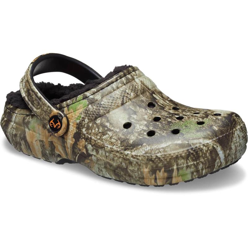 Crocs Unisex Realtree APX Classic Lined Clogs, Lightweight Comfortable Fuzzy Slippers