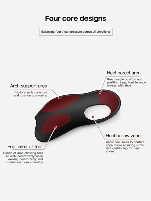 U-shaped Arch Support Shoe Insoles, Soft Silicone Arch Support Insoles, Arch Support For Plantar Fasciitis, Perfect For Flat Feet Arch Support