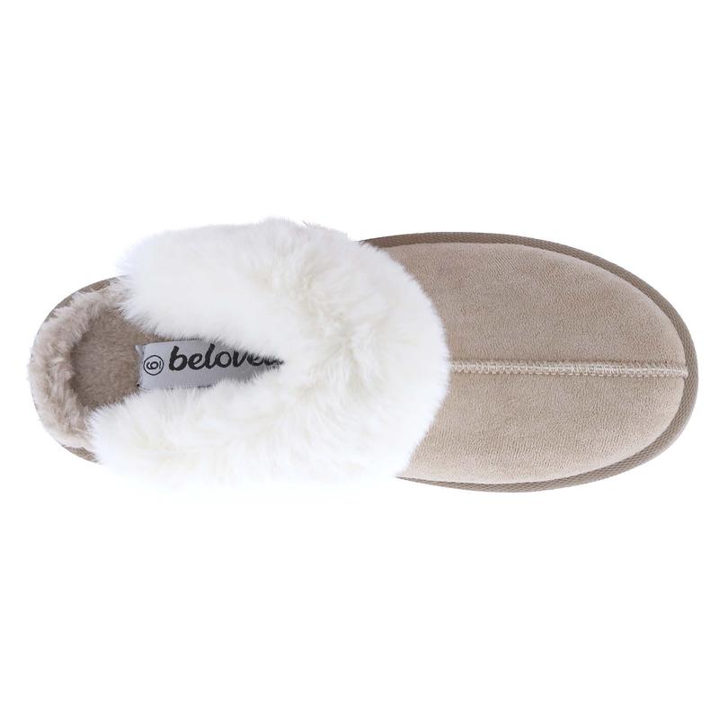 BELOVELY Cozy Fall Slippers for Women  | Women's Faux Fur Slip-On Platform Winter Mules | Fluffy Suede Comfort Slip-On Shoes Women's Fluffy snow boot[snowboosts-13] Girl Walking Shoes Footwear Flipflop Slide Soft Women's Fluffy casual warm indoor comfort