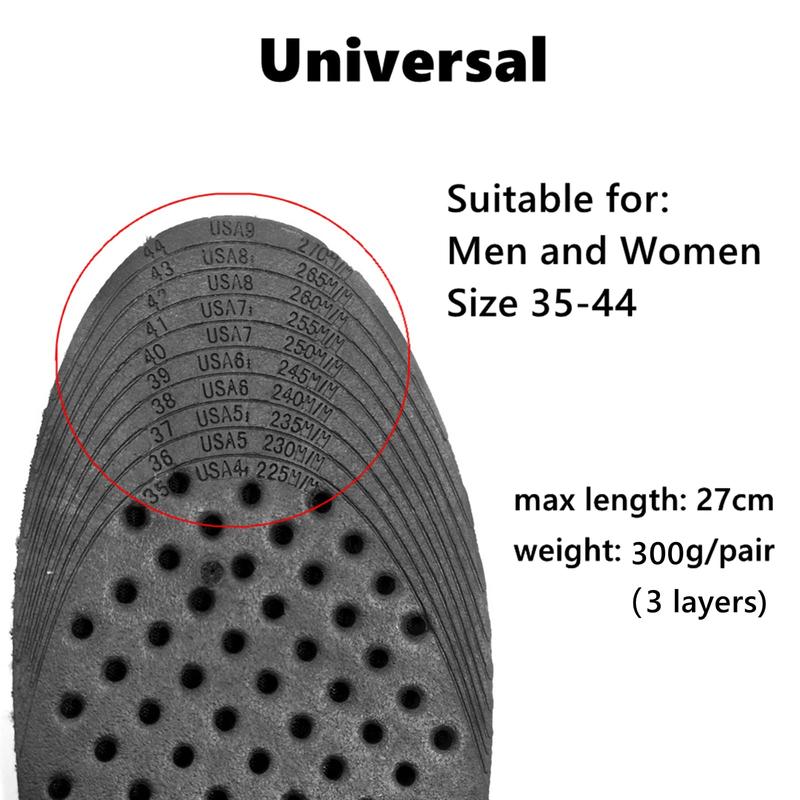 Adjustable 3-Layer Height Increase Insoles, 1.2