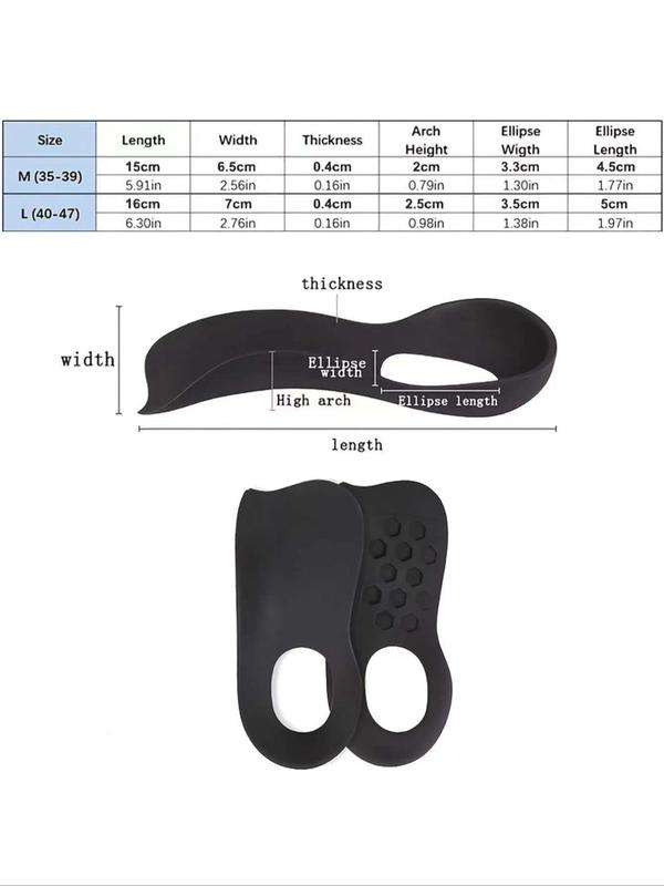 U-shaped Arch Support Shoe Insoles, Soft Silicone Arch Support Insoles, Arch Support For Plantar Fasciitis, Perfect For Flat Feet Arch Support