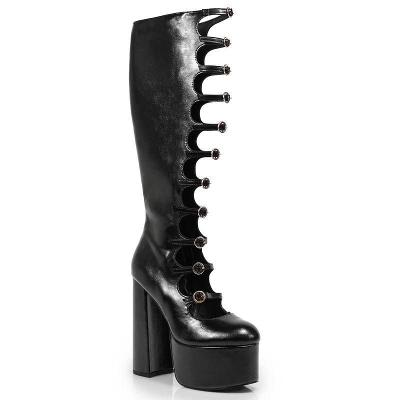 Women's Punk Style Thick Platform Chunky Heel Boots