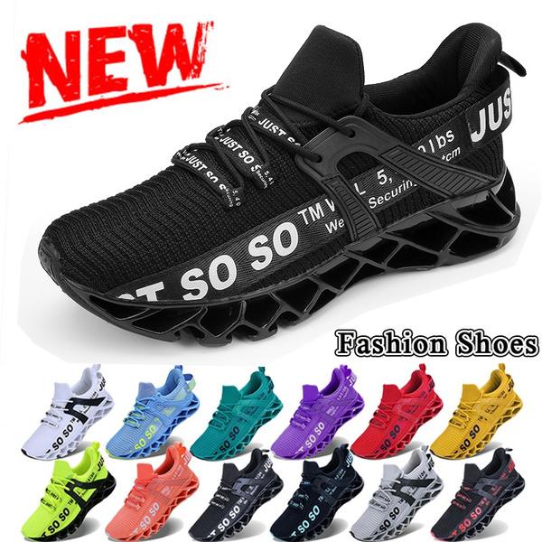 Mens Womens Breathable Walking Tennis Running Shoes Blade Fashion Sneakers Closed Footwear