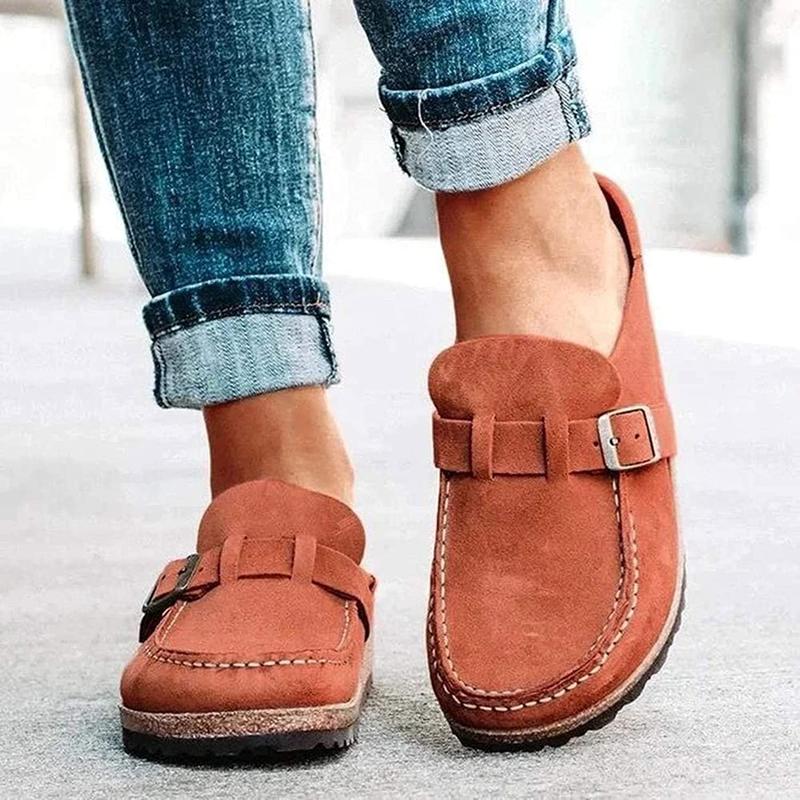 2024 Women Suede Clogs Mules Garden Loafer Shoes Memory Foam Slipper Casual  Sneakers Comfortable Slip on Sandals Anti-Slip Backless Home Office Walking Shoes