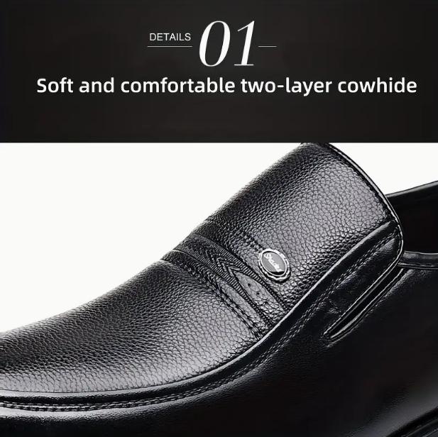 Men's Slip-On Formal Shoes, Wear-resistant Non-Slip Smart Casual Shoes For Business