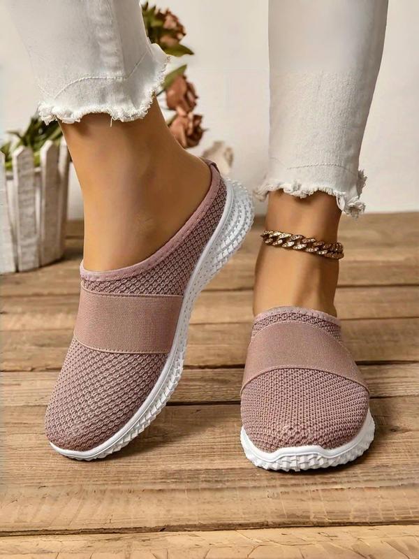 Women's Fashionable Solid Color Mules, Casual Soft Platform Slip on Walking Shoes, Breathable Comfortable Shoes for Daily Wear for Women & Girls