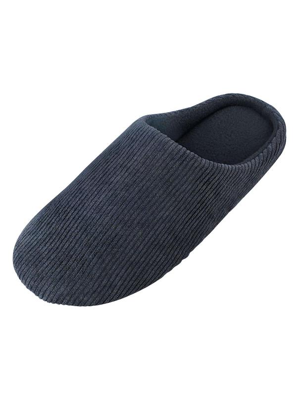 Men's Casual Solid Color Textured Design Slippers, Soft Comfortable Home Slippers, Non-slip Bedroom Guest Slippers for Indoor Outdoor Wear, for Fall Outfits Fall Freshness