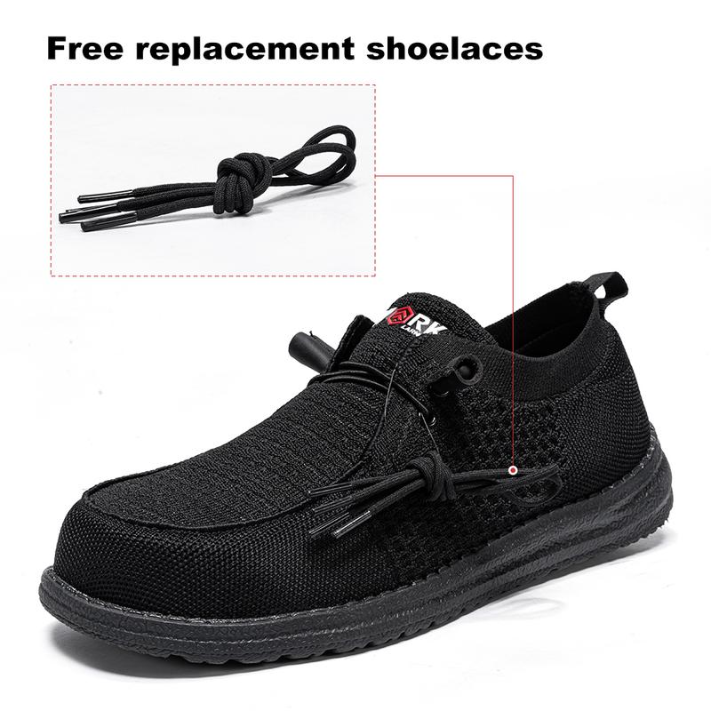 Men's Steel Toe Loafers Shoes Slip On Work Shoes With ASTM Lightweight Comfortable Hey Dude Footwear safety shoe